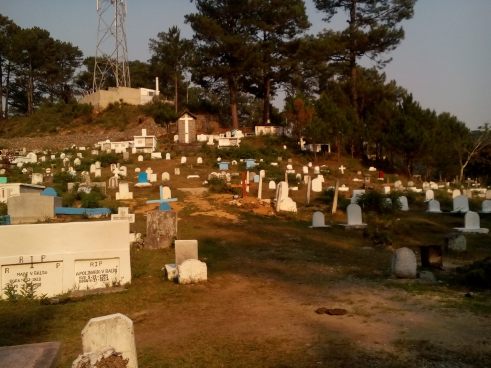 The modern cemetery we passed on the way to Echo Valley.